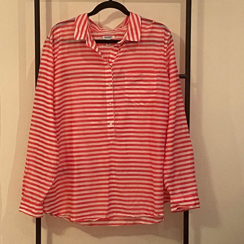 Old Navy Striped Tunic Blouse